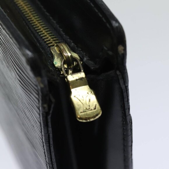 LOUIS VUITTON Epi Pochette Homme Clutch Bag Black Noir - Picture 7 of 16